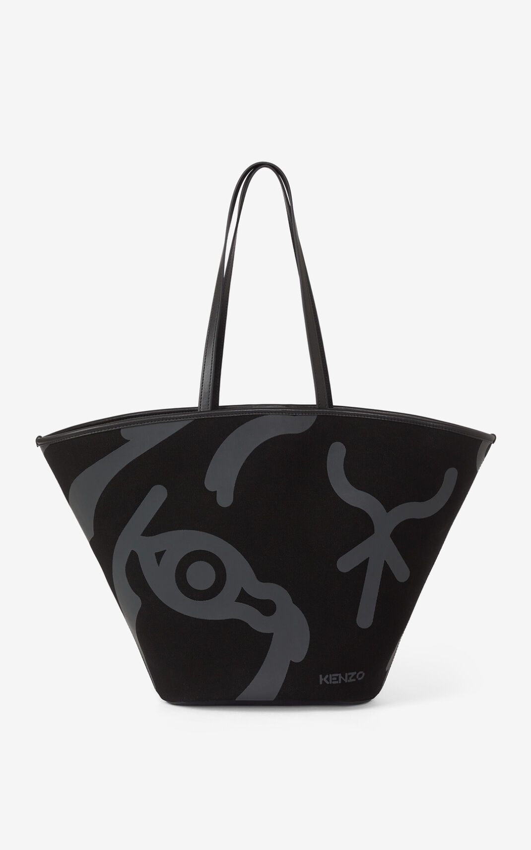 Kenzo Large Arc canvas ハンドバッグ レディース 黒 - WZCJUI561